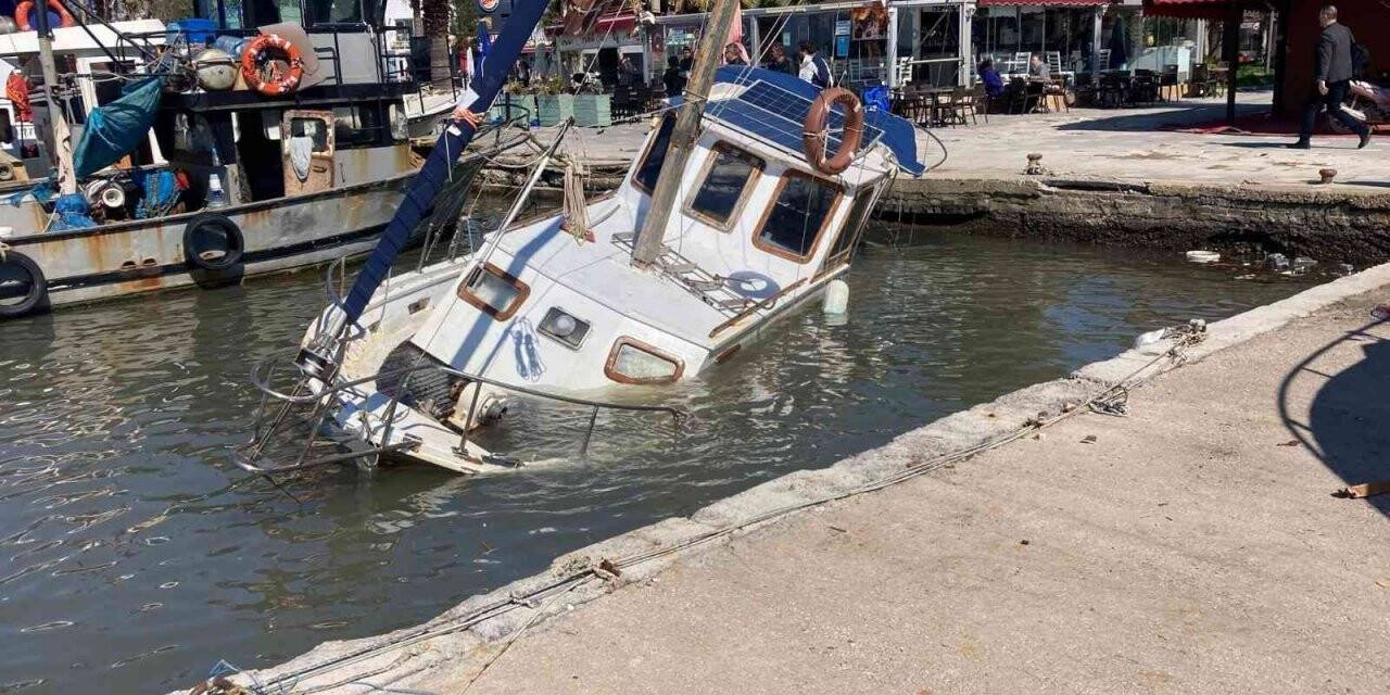 Bodrum’da tekneleri fırtına vurdu