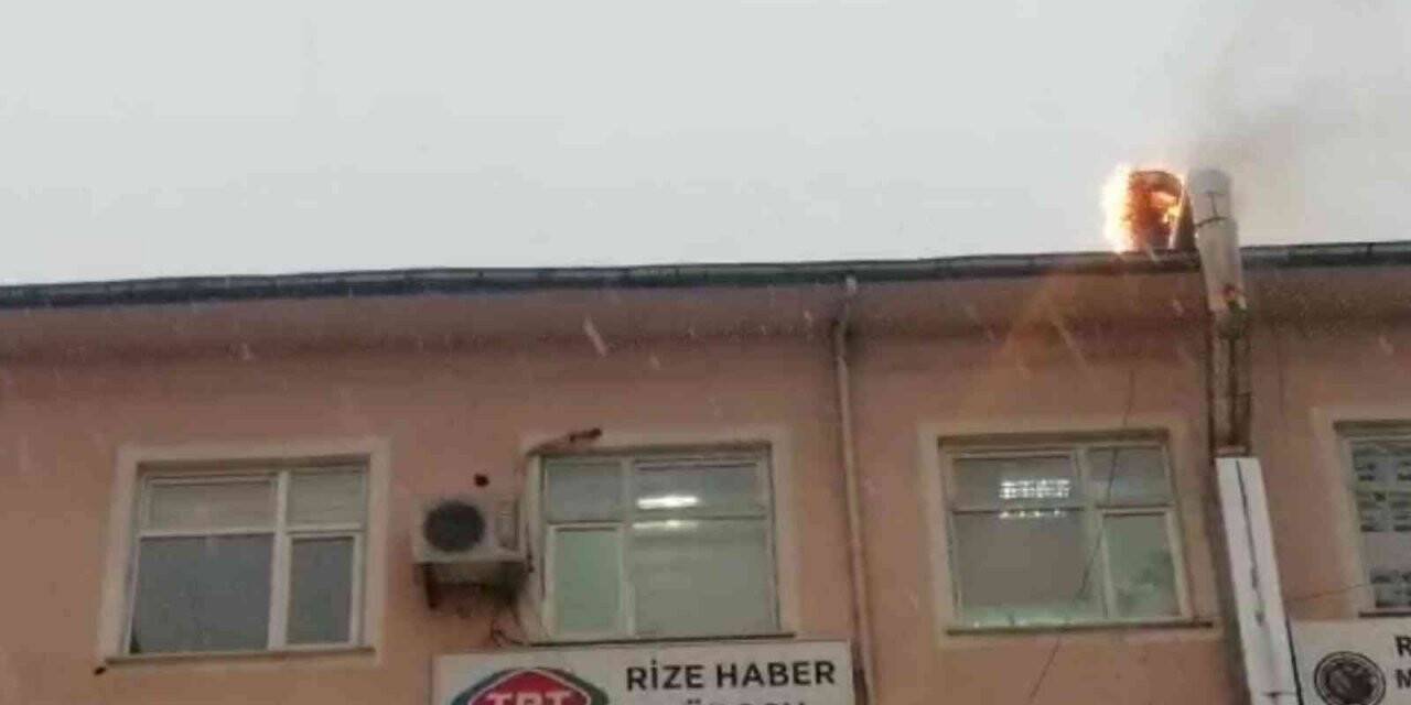 Rize’de baca yangını paniğe neden oldu