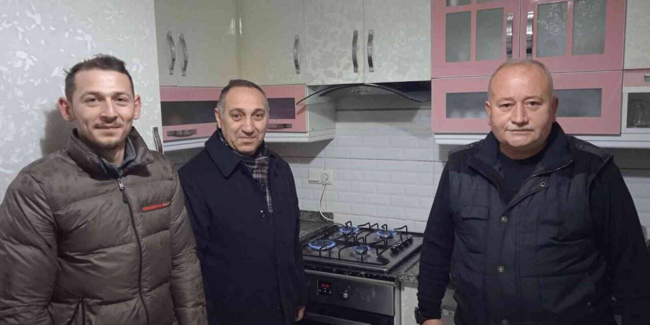 Dereli ilçesinde ilk doğalgaz açıldı