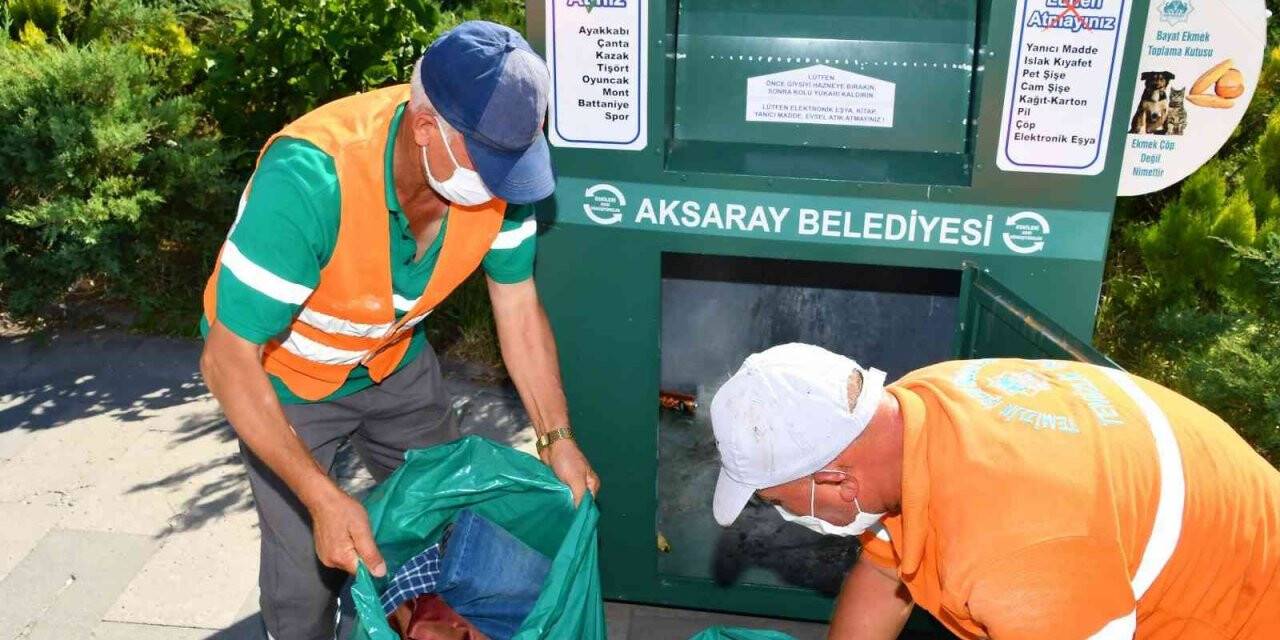 Giysi kumbaralarından 15 ton ürün ekonomiye kazandırıldı