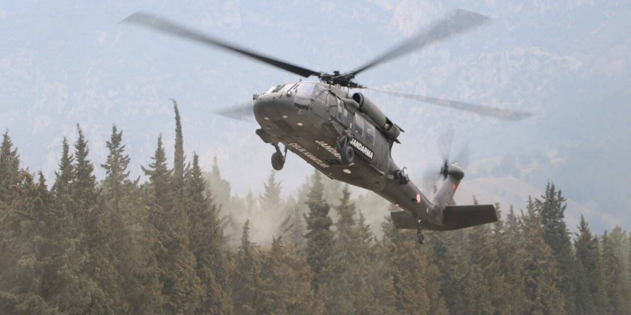 Jandarma ve emniyetten helikopter destekli denetim