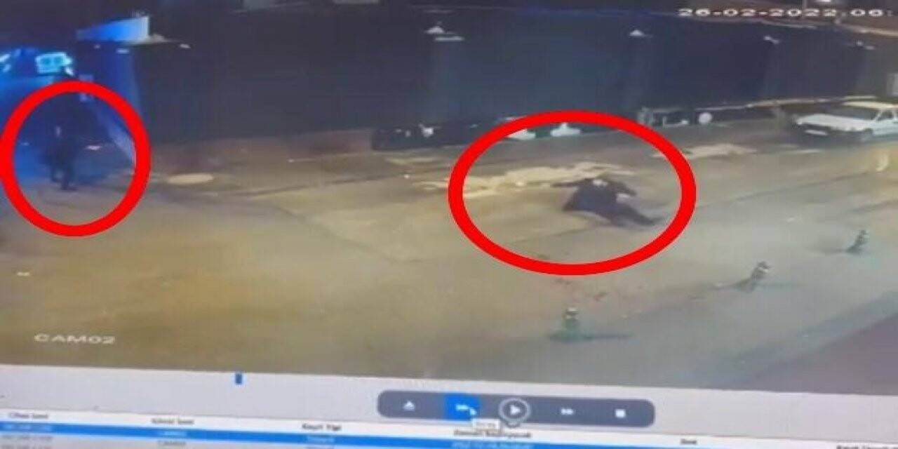 Kanlı çatışma anı kamerada