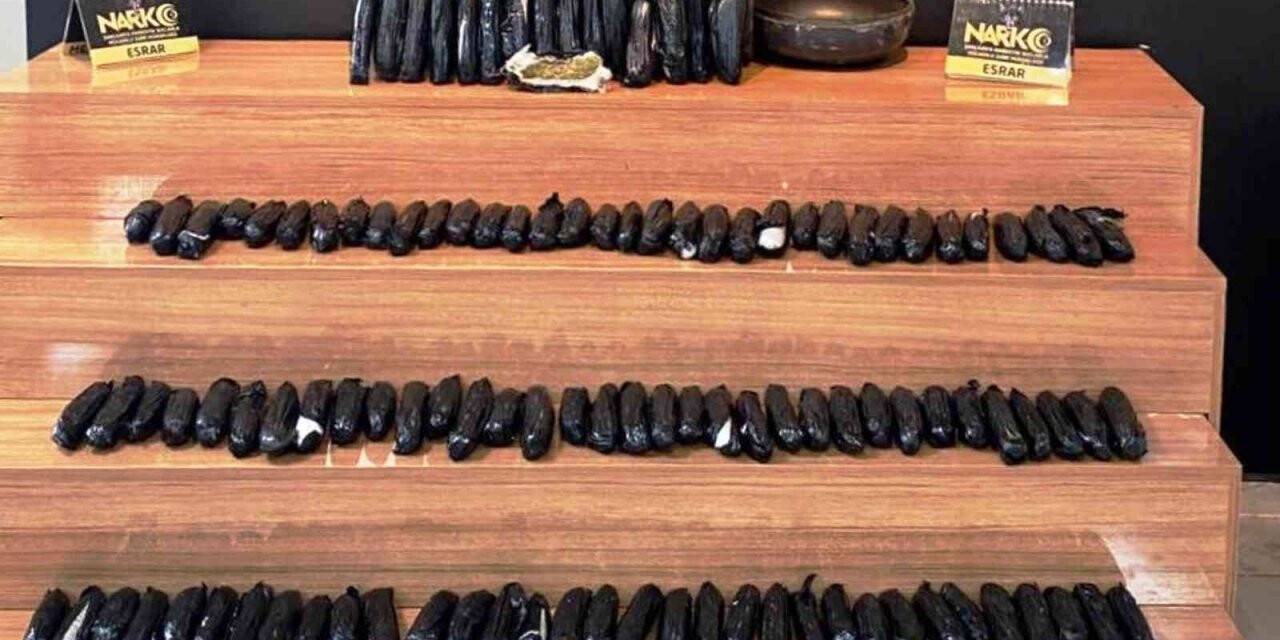 Yakıt tankının içinden 11 kilo esrar çıktı