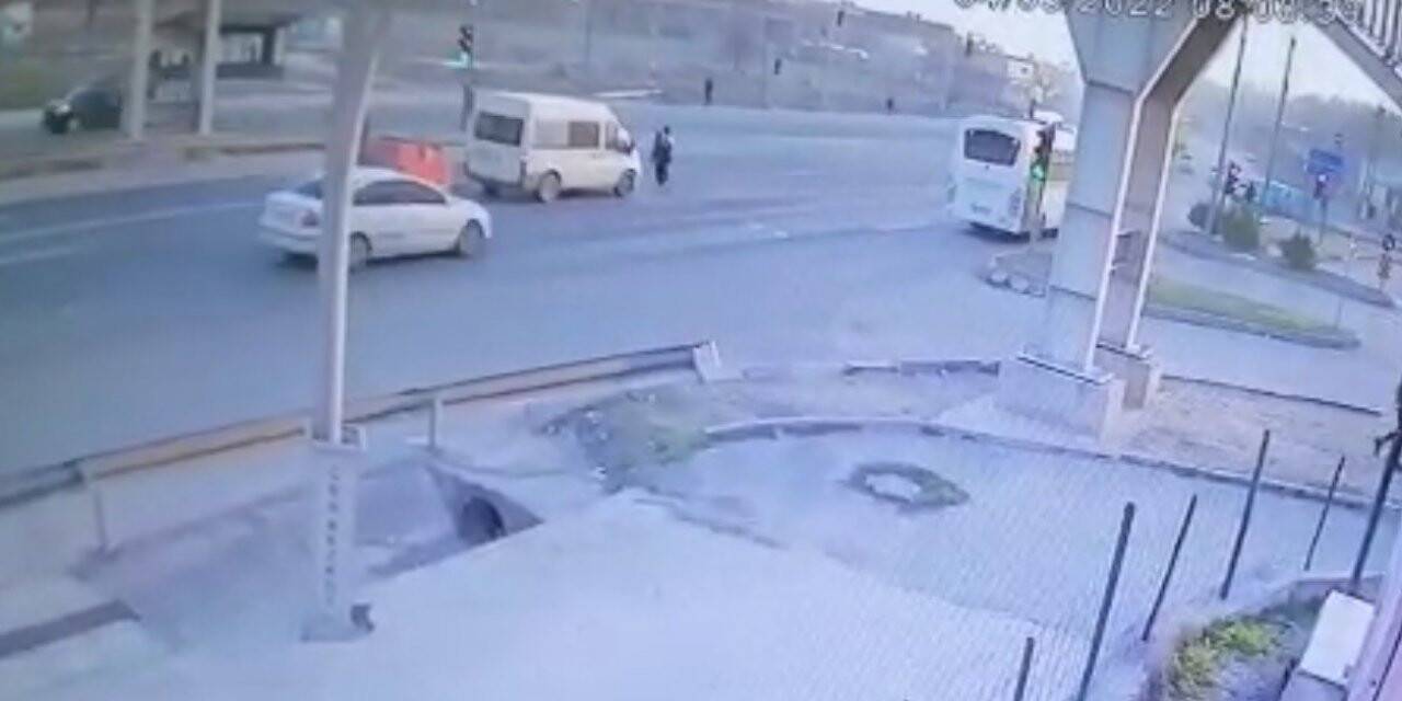 Çarpmanın etkisiyle 5 metre sürüklendi