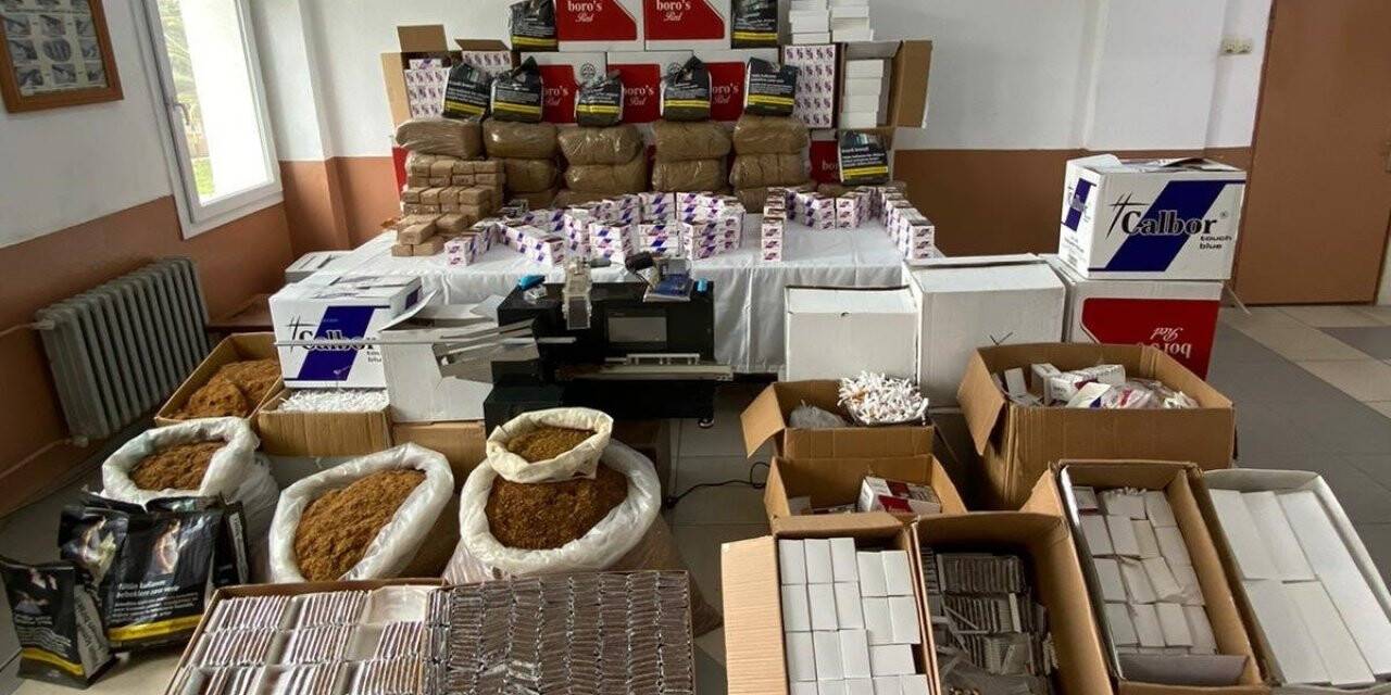 Çine’de kaçak sigara imalathanesine baskın