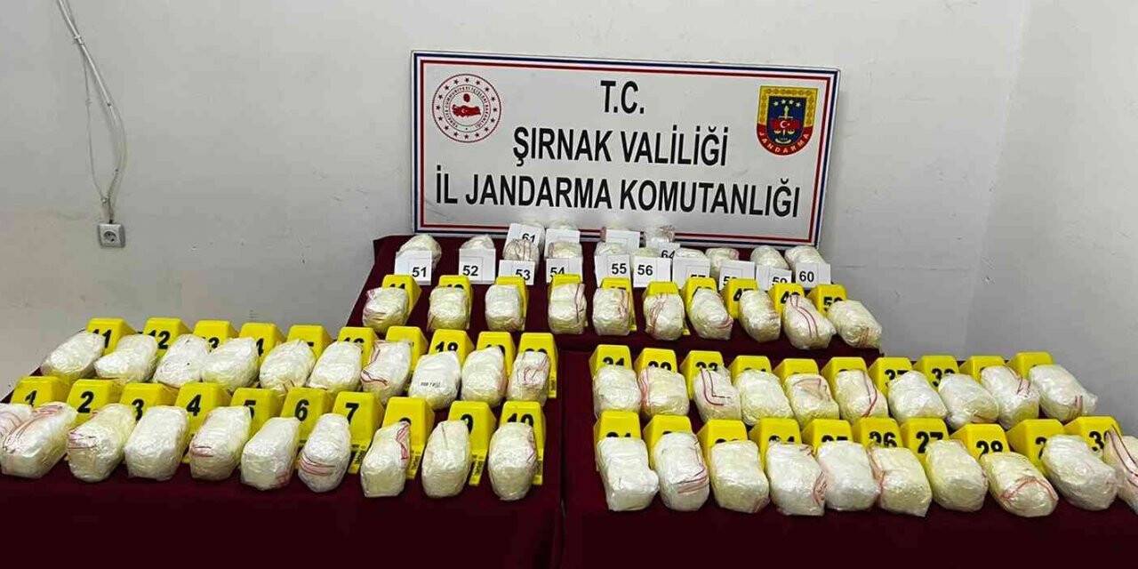 Şırnak’ta 33 kilogram metamfetamin ele geçirildi