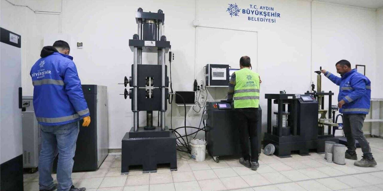 Aydın Büyükşehir Belediyesi’nin Yapı Malzemeleri Laboratuvarı depreme dayanıklı yapılar oluşmasını sağlayacak
