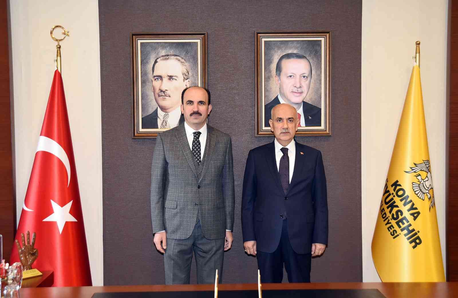 Bakan Kirişci, Konya Büyükşehir Belediye Başkanı Altay’ı ziyaret etti