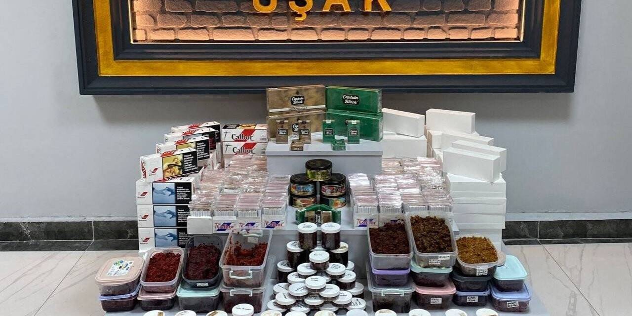 Uşak’ta kaçak sigara ve tütün operasyonu