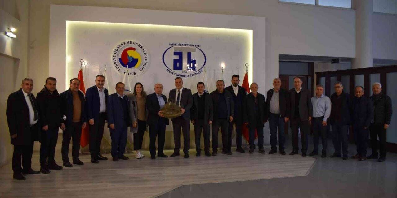 Aydın Ticaret Borası yönetimi Ege Zeytin ve Zeytinyağı İhracatçıları Birliği Yönetim Kurulu Başkanı Er’i ağırladı