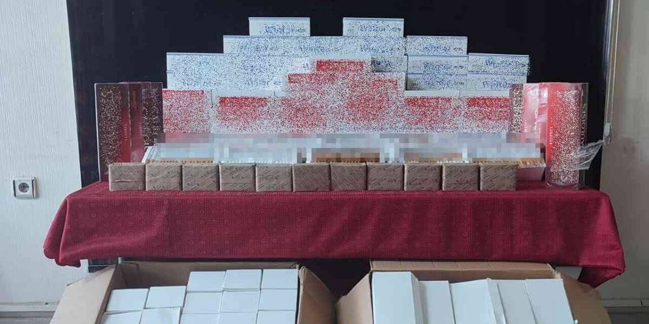 55 bin 600 adet kaçak makaron ele geçirildi