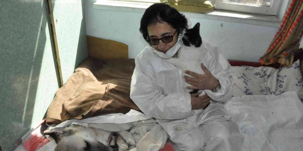 Felçli köpeğe ’anne’ şefkati