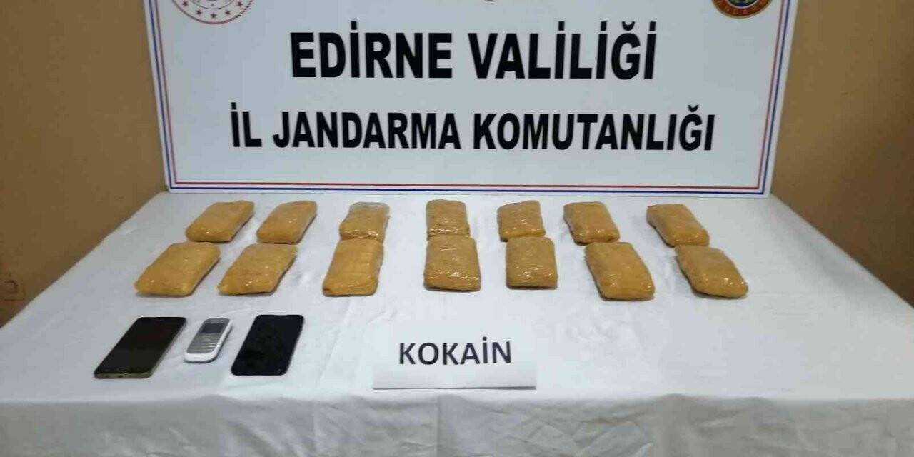 Edirne’de 7 kilo kokain ele geçirildi