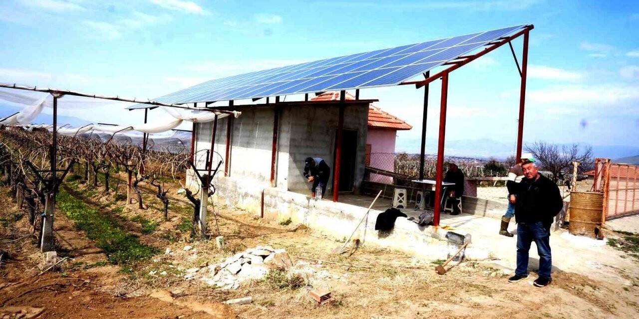 Üzüm bağlarına güneş enerjili sulama