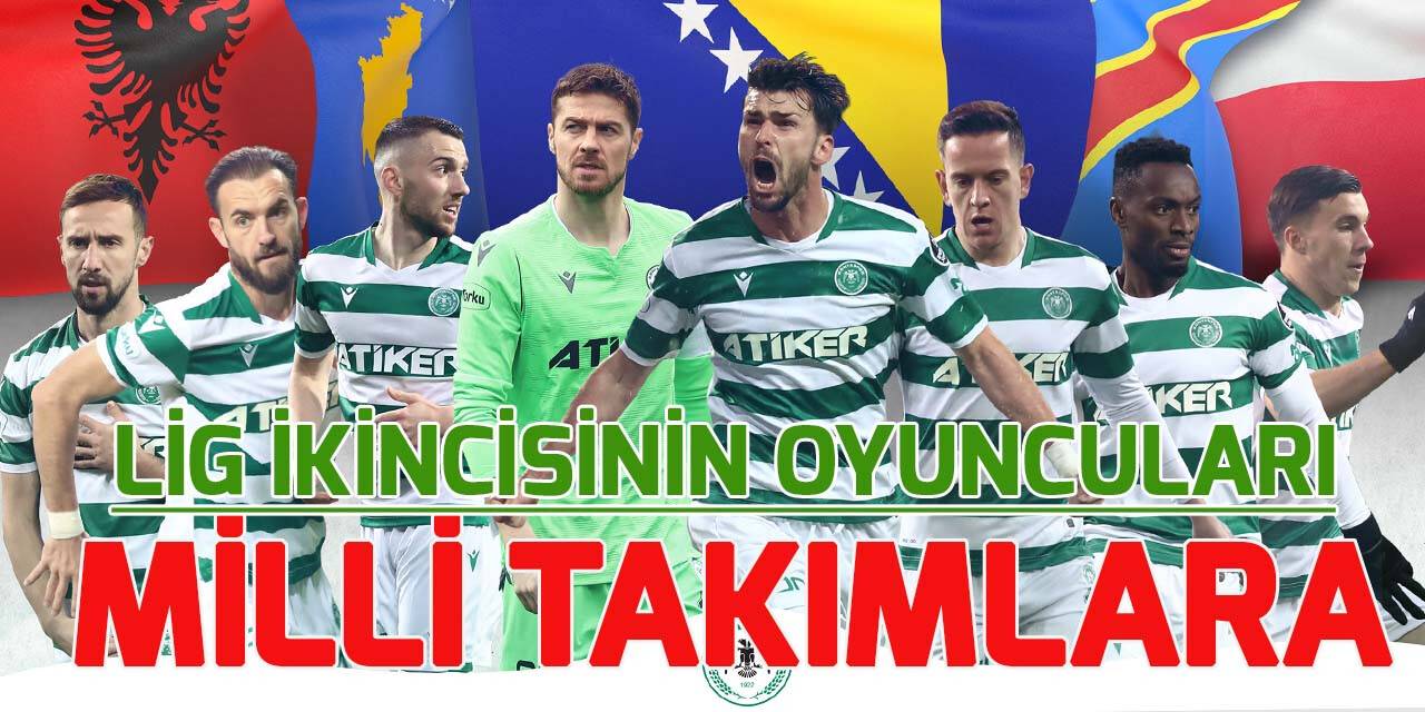 Konyaspor'da 8 oyuncuya "milli" davet