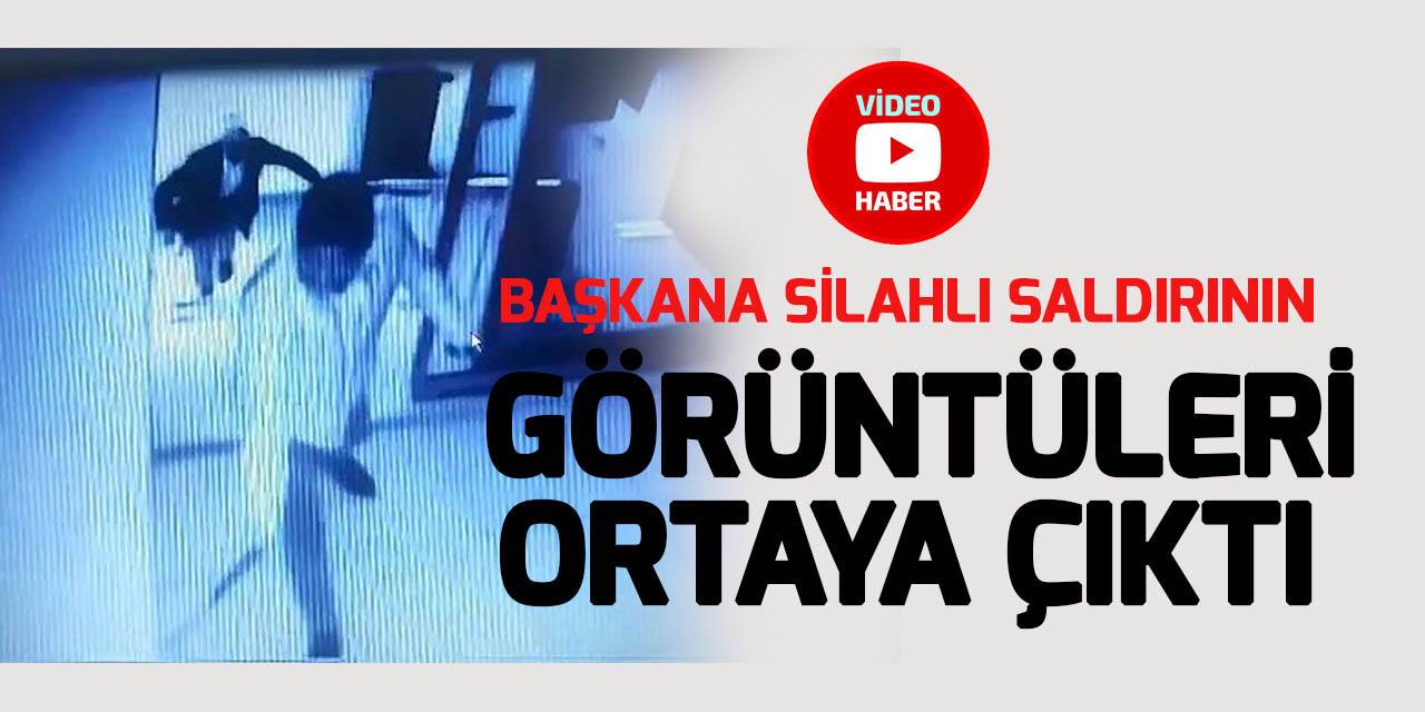 Belediye başkanına silahlı saldırıda bulunan şahsın belediye binasına girme anı güvenlik kamerasında