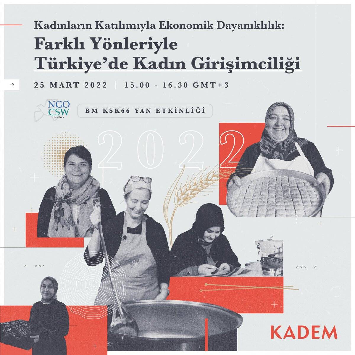 KADEM 66. oturumunda “Türkiye’de kadın girişimciliğini” konuşacak