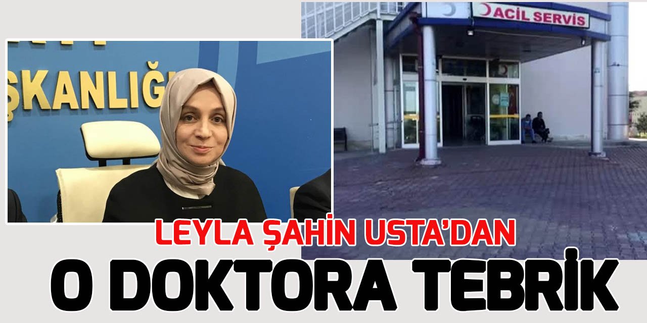 AK Parti Genel Başkan Yardımcısı Usta'dan Kadınhanı Devlet Hastanesi doktoruna tebrik