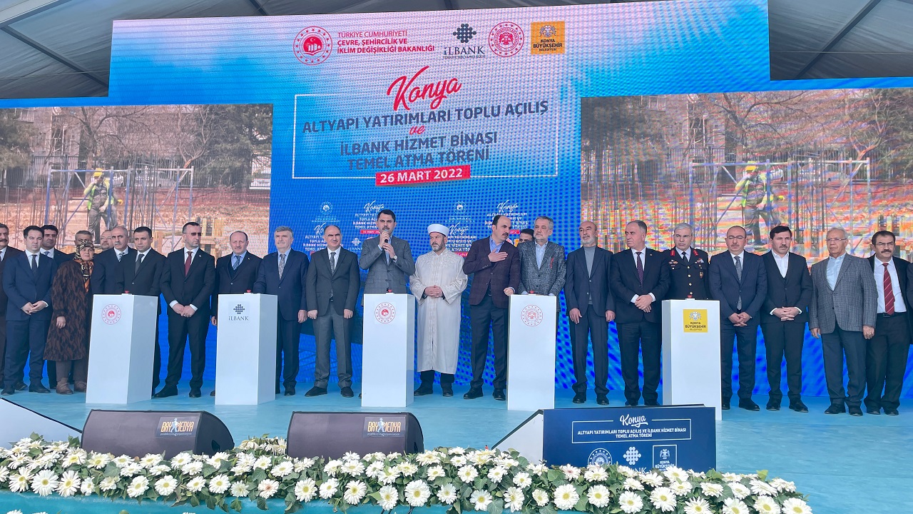 Bakan Kurum, Konya'da Temel Atma ve Toplu Açılış Töreni'nde konuştu