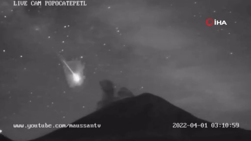 Meksika’daki Popocatepetl yanardağı yakınlarında göktaşı görüldü