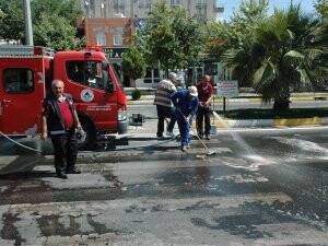 YOLCU OTOBÜSÜ İLE MOTOSİKLET ÇARPIŞTI