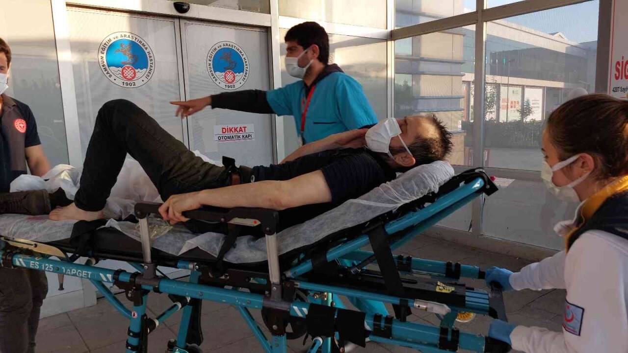 Çöp konteynerinin arkasına sığınarak ölümden kurtuldu