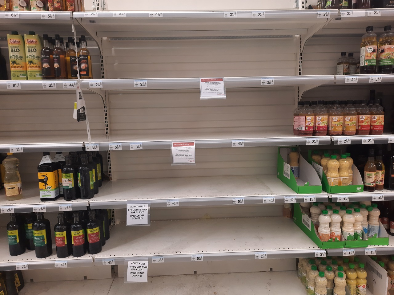 Fransa’da market rafları boş kaldı