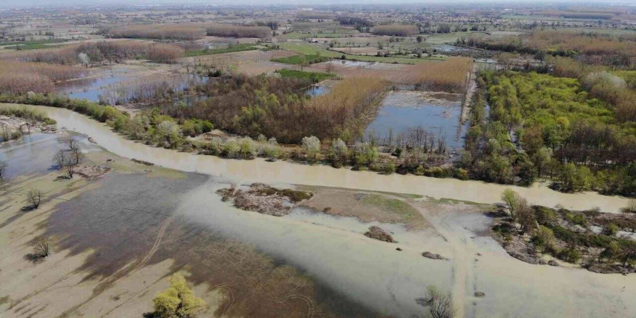 Efteni Gölü karların erimesi ve yağışlar sonrası taştı