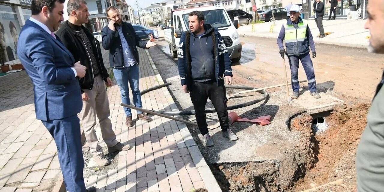 Başkan Özlü çalışmaları yerinde inceledi