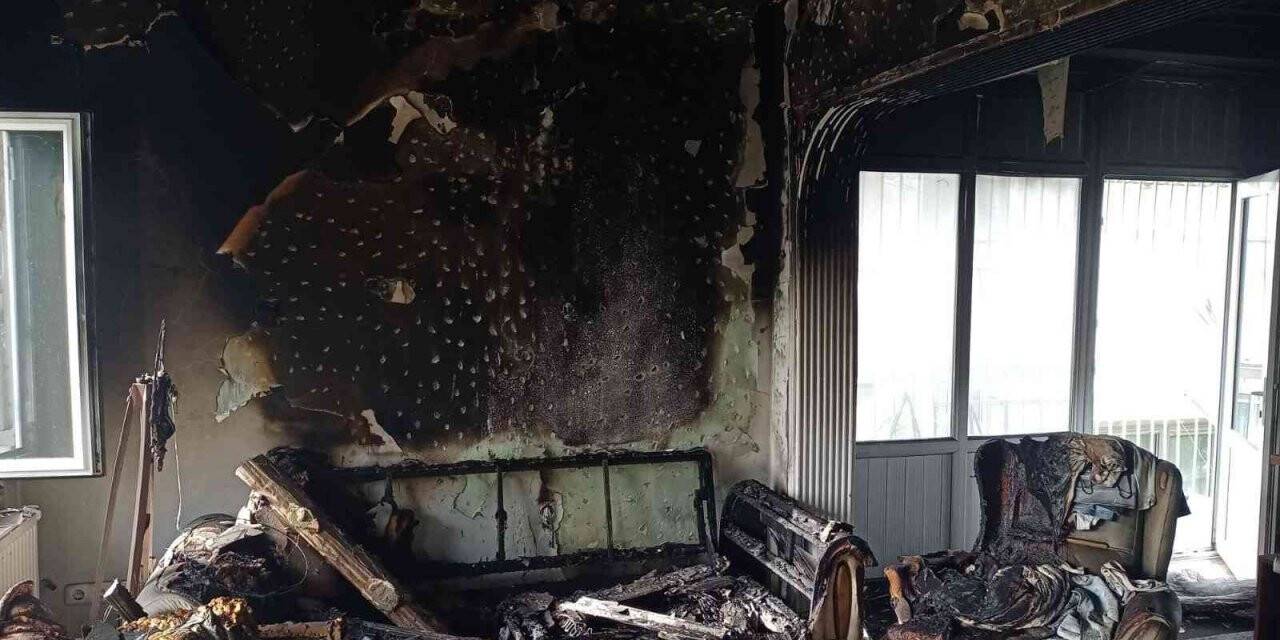 Aydın’da çıkan yangında ev kullanılamaz hale geldi