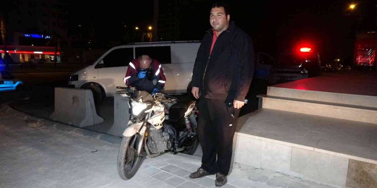 Çalınan motosiklet 1 buçuk saat sonra sahibine teslim edildi
