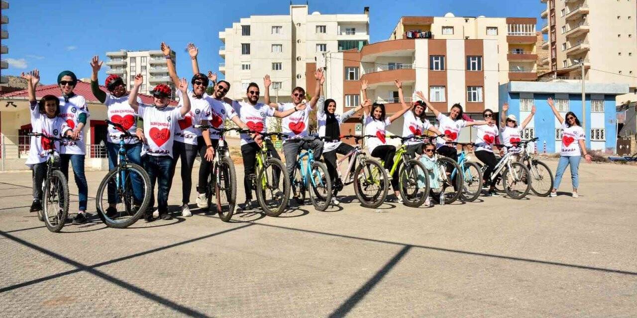 Mardin’de kalp sağlığı için pedal çevirdiler