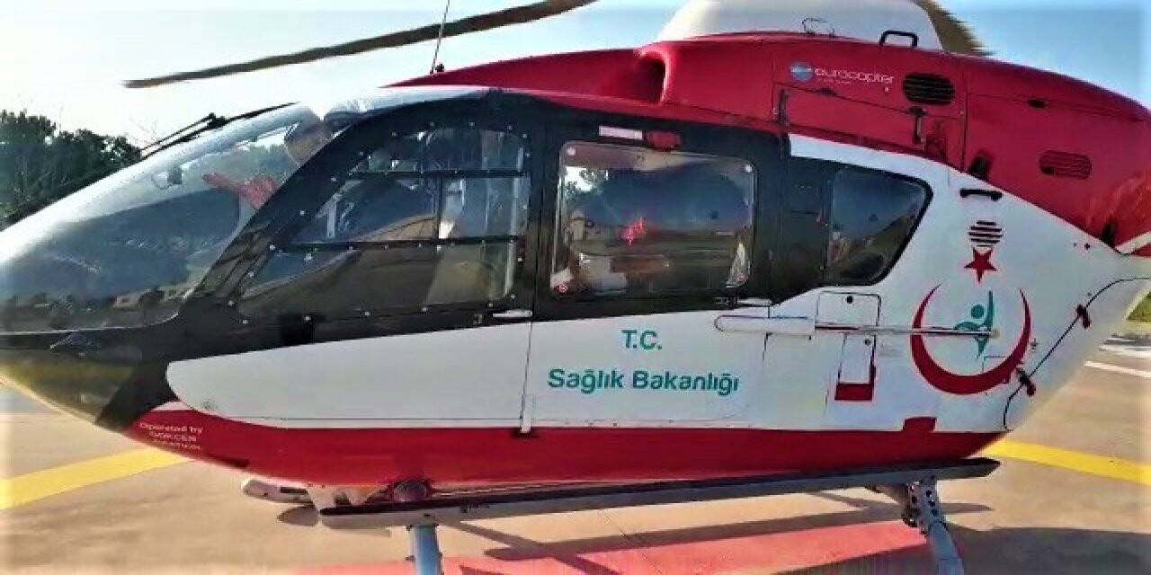 Trabzon’dan Samsun’a ambulans helikopterle getirildi