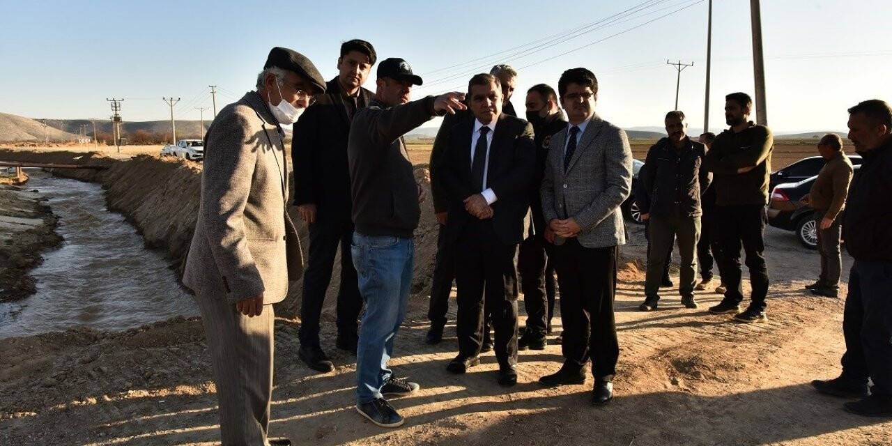 Vali Işık, taşkın koruma çalışmalarını inceledi