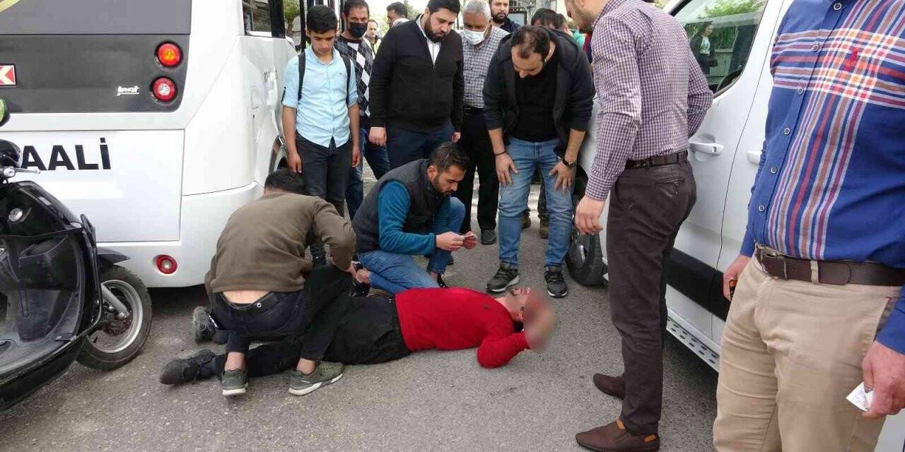 Minibüsün çarptığı yaya yaralandı