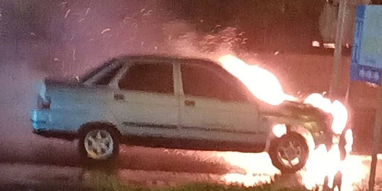 LPG’li otomobil alev topuna döndü