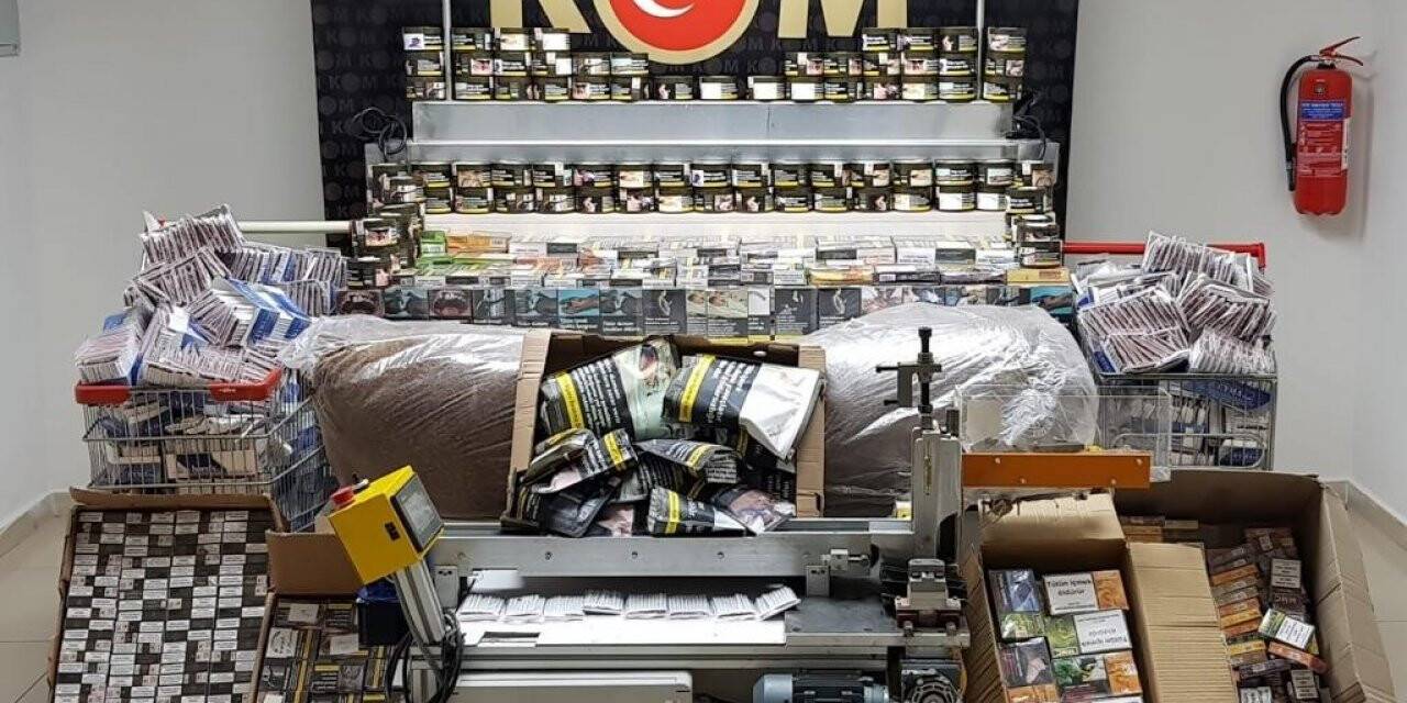 Bağ evini kaçak sigara fabrikasına çevirmişler