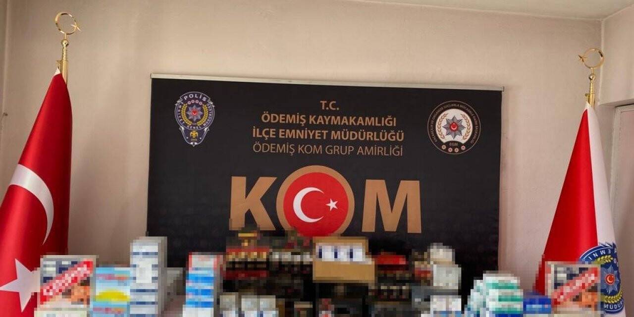 İzmir’de piyasaya sürülmeye hazır binlerce sahte ilaç ele geçirildi