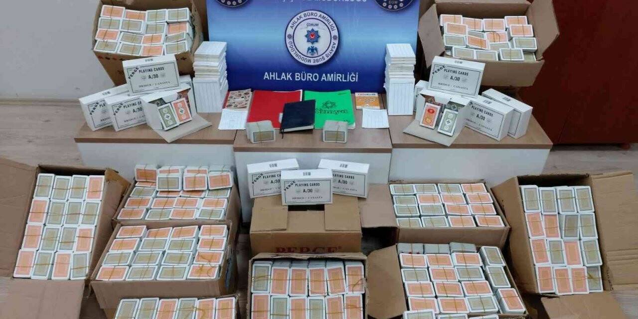 Çorum polisinden dernek binasına kumar baskını