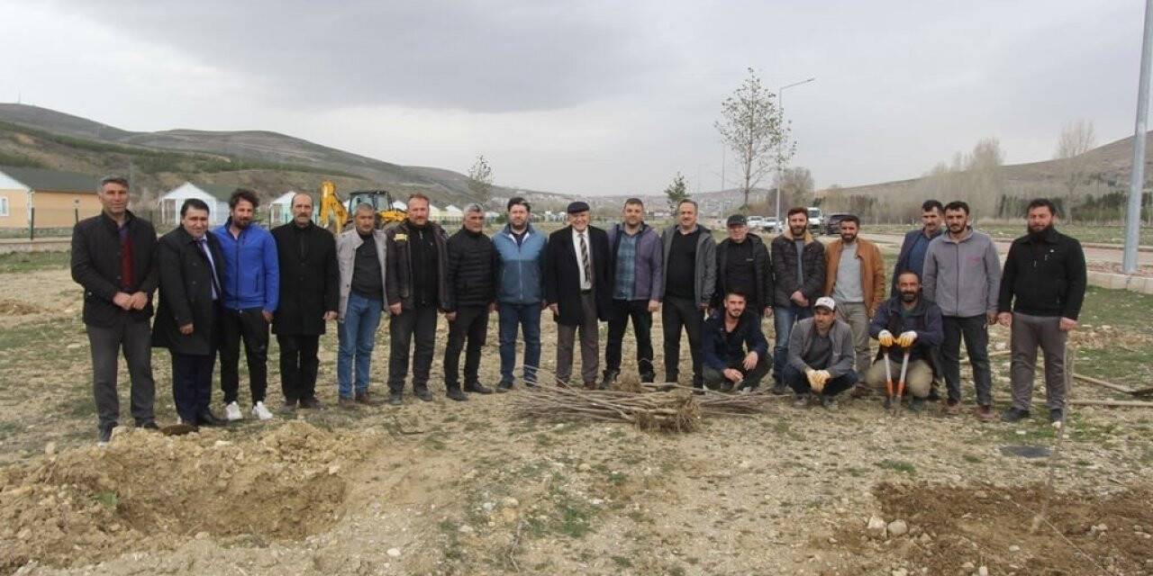 Bayburt’ta bin 500 meyve ile bin tane gül fidanı toprakla buluştu