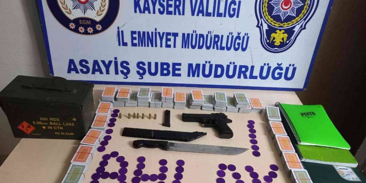 Kayseri’de kumar oynayan 23 kişiye 41 bin 837 TL para cezası