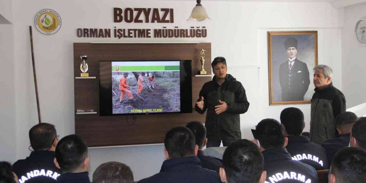 Bozyazı’da jandarma personele yangın eğitimi