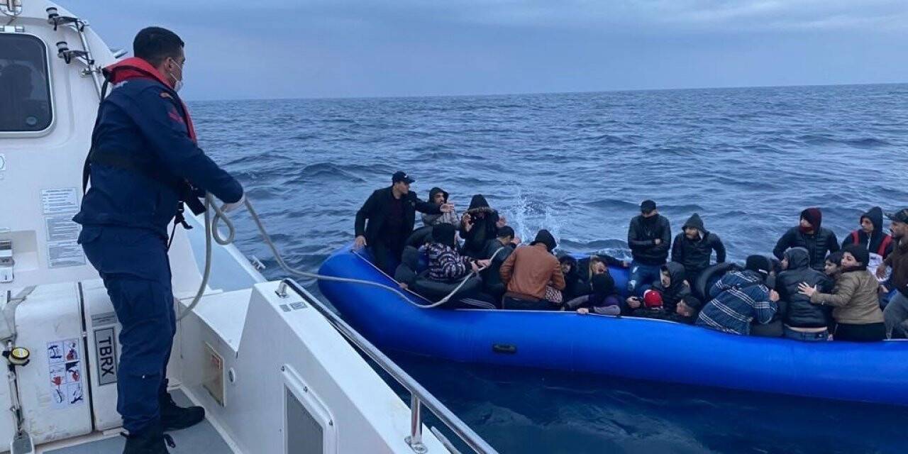 Aydın’da 28 düzensiz göçmen kurtarıldı