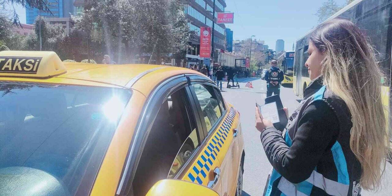 Şişli’de ticari taksi sürücülerine denetim