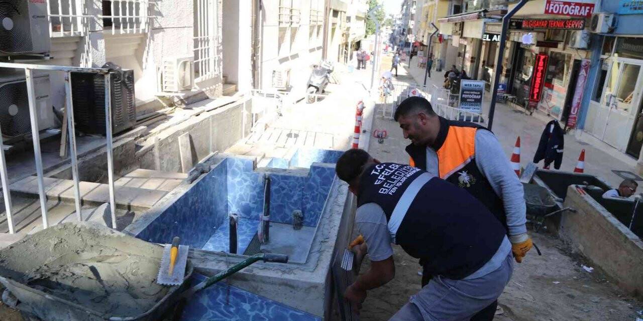 Efeler Adile Naşit Sokak’taki çalışmalarda sona yaklaşıldı