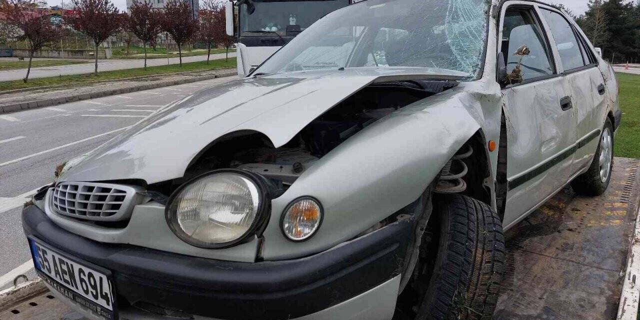 Samsun’da tır ile otomobil çarpıştı: 1 yaralı