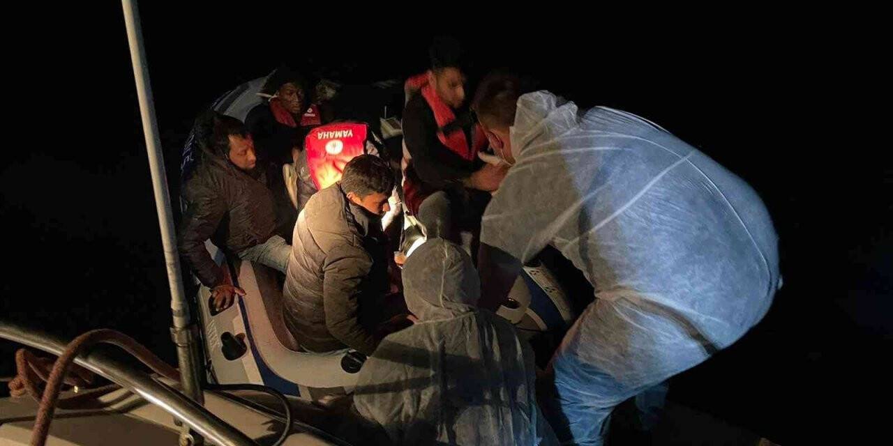 38 göçmen kurtarıldı, 8 göçmen yakalandı