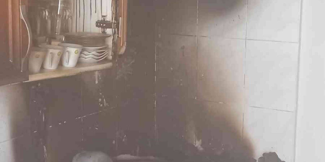 Ocakta unutulan yemek, hastanelik etti