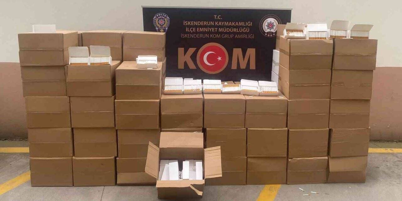 Hatay’da 680 bin kaçak makaron ele geçirildi