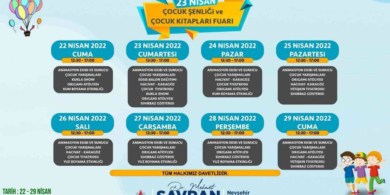 23 Nisan Çocuk Şenliği ve Çocuk Kitapları fuarı açılıyor